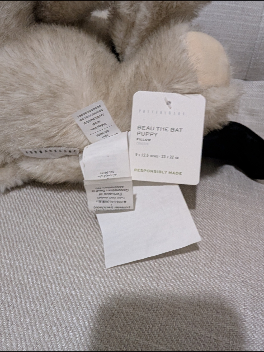 Pottery Barn Beau The Bat Puppy - Picture 5 of 7